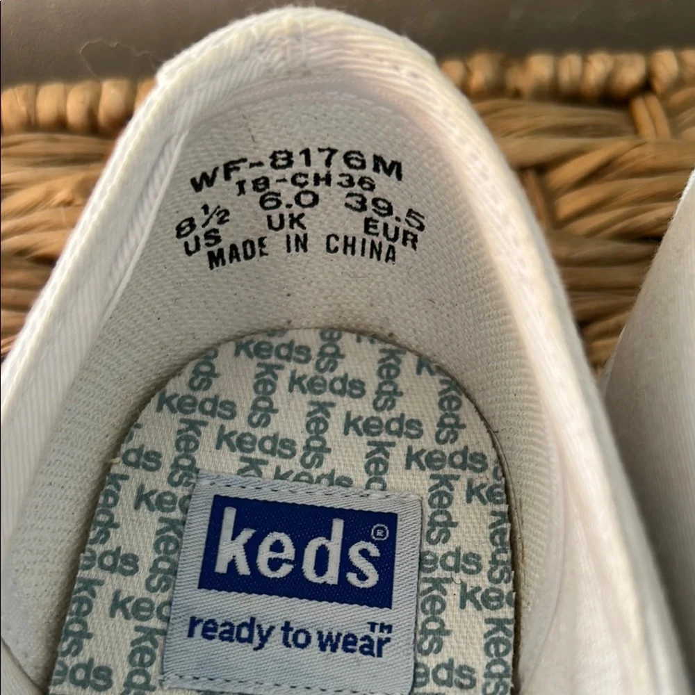 Keds Classic White Lace-Up Sneakers - Picture 7 of 7
